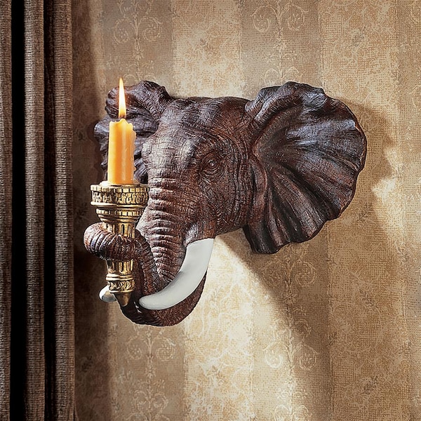 Elephant Wall Sconce, PK 2